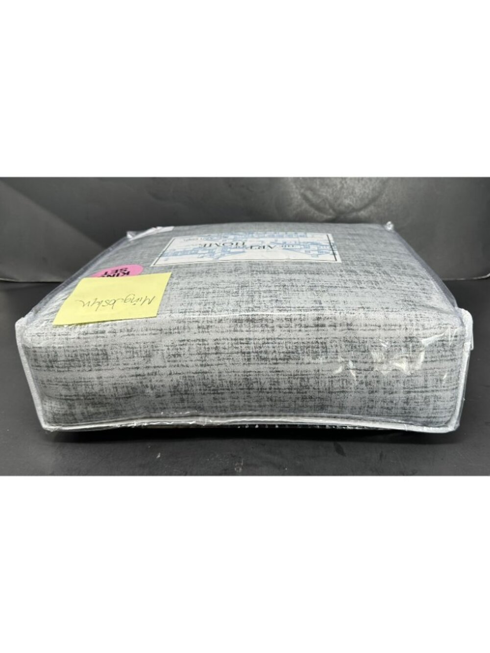 ANN GISH THE ART OF HOME CODE GREY King Duvet Set w/2 King Shams NEW $525 - Picture 5 of 9